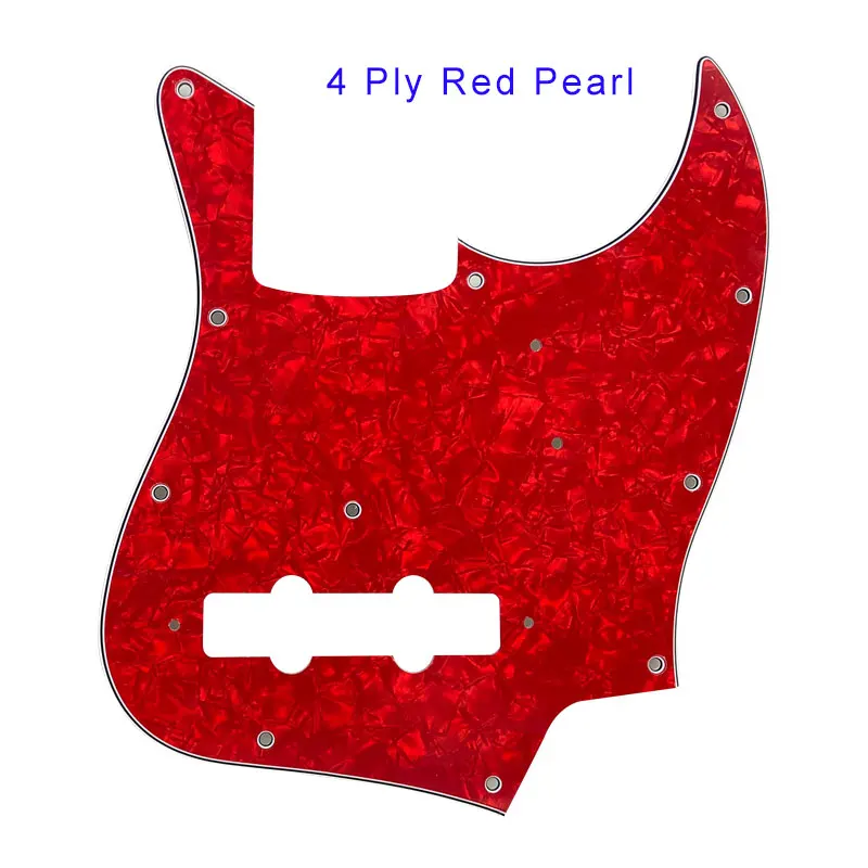 4Ply Red Pearl Pleroo заказное качество накладки-для 11 отверстий 4 струны MIJ Janpan джаз бас гитара накладки царапины пластины - Цвет: 4Ply Red Pearl