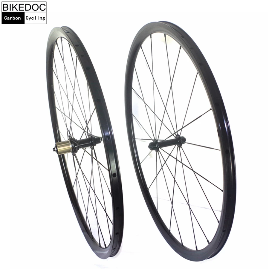

BIKEDOC Alloy Wheel 28MM Height Anode Black 700C Clincher Aluminum Alloy Wheel 23MM Width