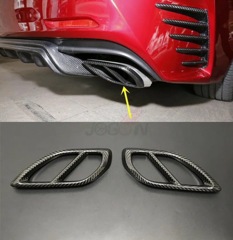 

Real Carbon Fiber Rear Exhaust Muffler Tip End Pipe For Lexus RC200 RC300 F SPORT 2015-19