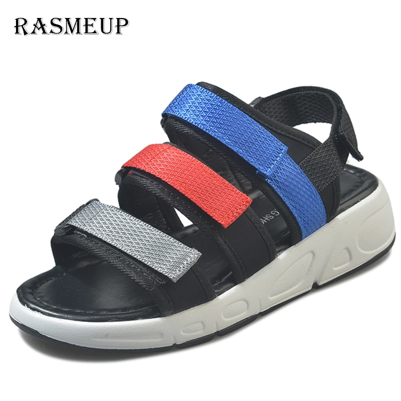 

RASMEUP 2019 Summer Women Platform Sandals Hook Loop sandalia feminina 2019 Ladies Shoes Woman Sandal Zapatos Mujer