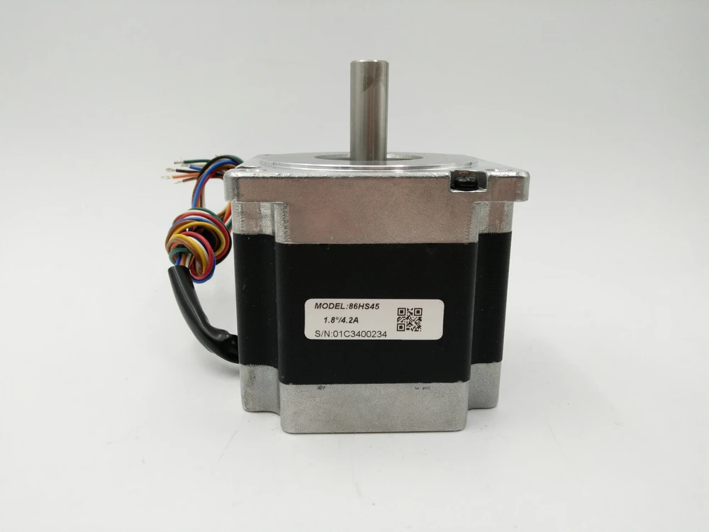 

4.5NM 2PH NEMA34 Stepper Motor 1.8 Degree 643oz-in 4.2A D=12.7mm 86HS45 Engraving Machine Brand New