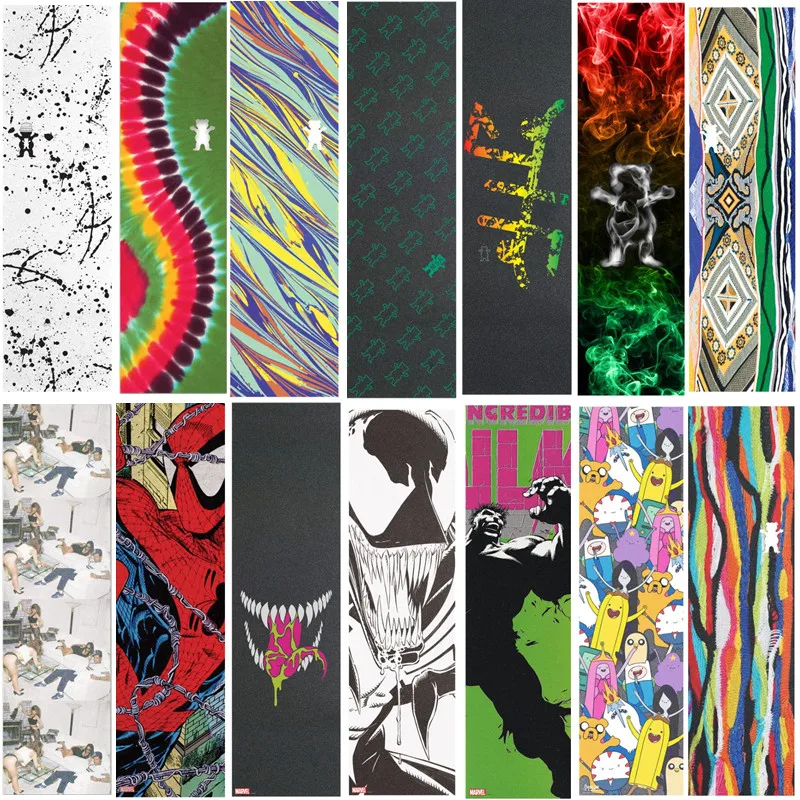 USA العلامة التجارية أشيب Laest تصميم برو سكيت Griptapes السيليكون كربيد تزلج قبضة أشرطة مع الهواء ثقوب الصنفرة