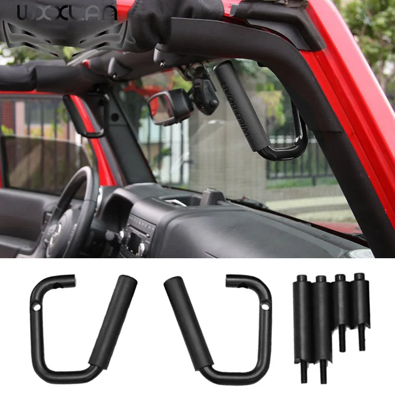 Wxxlan матовая передняя и задняя рукоятка для 07-18 Jeep Wrangler JK Sahara Sport Rubicon X &amp Unlimited 4