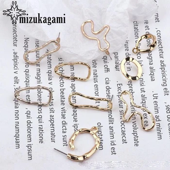 

Golden Metal 10pcs/lot Personality Geometric Metal Base Earrings Connector For DIY Earrings Jewelry Accessorie