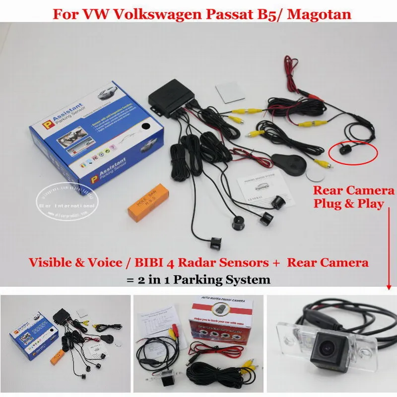 

Liislee Car Rear View Camera + Parking Sensors = 2 in 1 Visual / Parking System For Volkswagen Passat B5 / Magotan 1996~2010