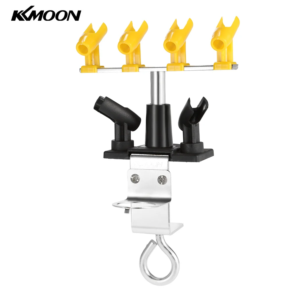 

KKMOOM Professional Clamp-on Airbrush Holder Hold 6 Mount Spray Gun Tabletop Bench Station Stand Kit for Airbrush 360Degrees