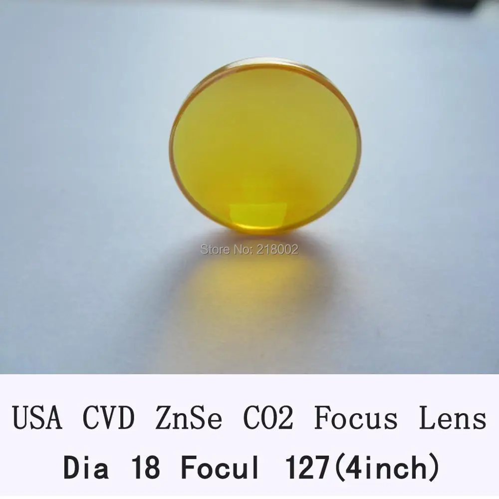 Фокусная линза CVD ZnSe диаметром 18 мм США фокусное расстояние 127 (5 дюймов) для лазера