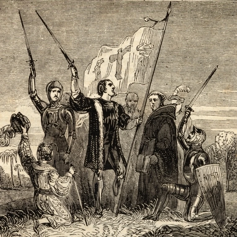 Columbus Taking Possession. Christopher Columbus  1451-1506. Spanish Explorer And Discoverer Of America. Print (17 x 13)