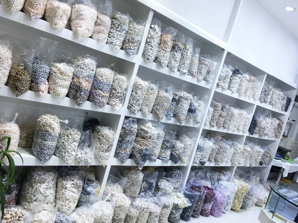 Natural freshwater pearl high quality 36 cm perforated loose beads DIY ladies necklace bracelet production 12-13mm button beads