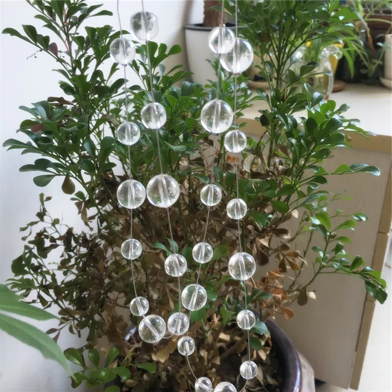 

20M/Lot Crystal GLASS strand ,CRYSTAL GLASS BALL CRYSTAL GARLAND for Wedding & Christmas party event Decoration