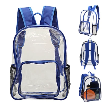 

Travel School Bag Unisex Clear Transparent Backpack Book Security Bag Back to school #137