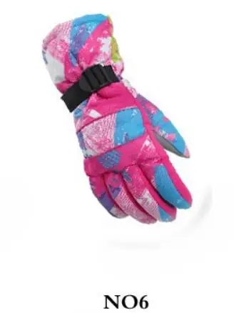 Мужские лыжные перчатки для сноуборда мотоциклетные зимние детские лыжные перчатки ветрозащитные водонепроницаемые зимние перчатки унисекс - Цвет: NO6