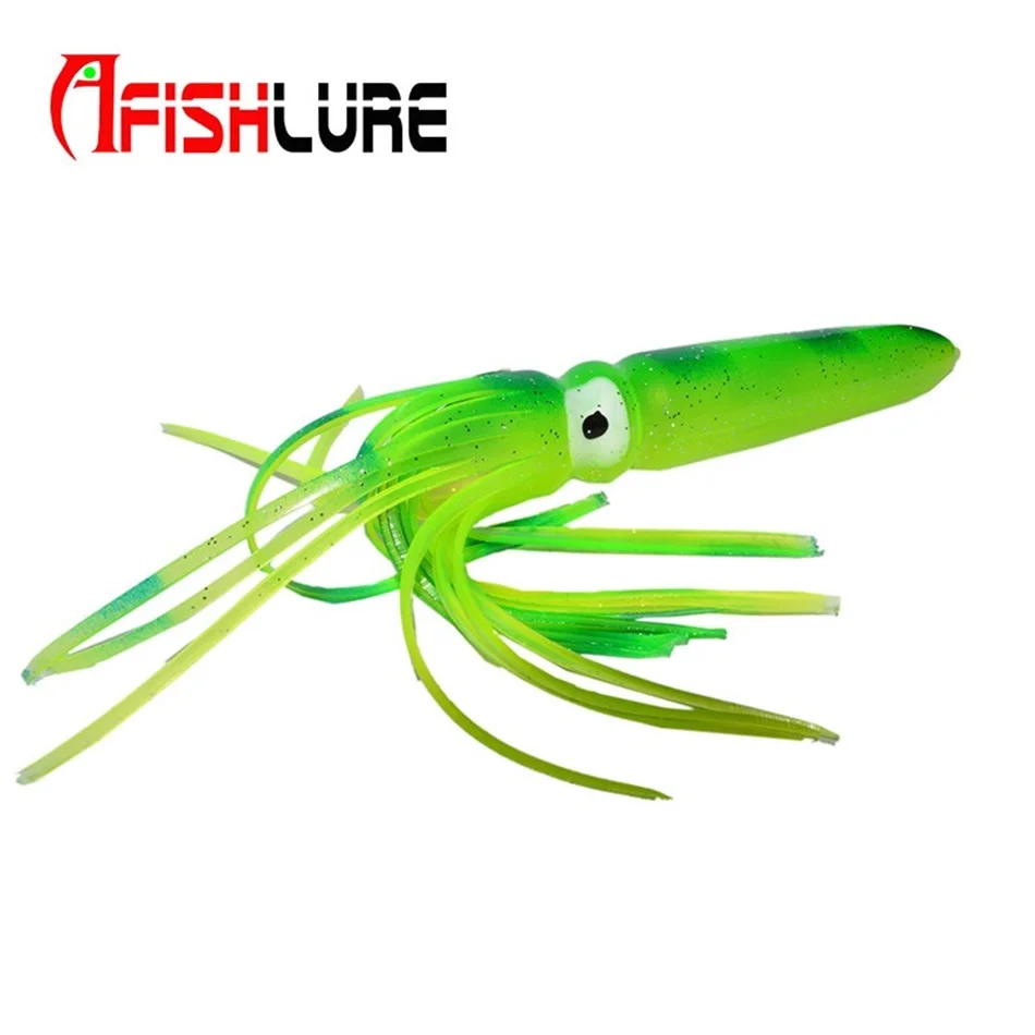 Afishlure Юбка осьминог Rig мягкие приманки 180 мм/15 г рыболовная большая приманка в виде кальмара Большая Морская рыболовная приманка