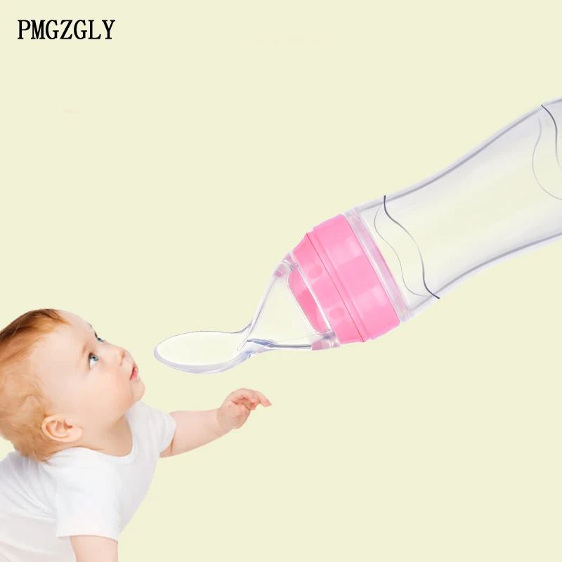 

120ml Feeding Dispensing Spoons BPA Free Utensils Rice Cereal Safe Silicone Feeding Utensils For baby Spoon Bottle Toddler