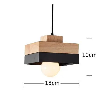 Креативный индивидуальный подвесной светильник из современной плотной древесины, Ресторан, Бар, лофт, свет, кафе, гостиная, балкон, железные подвесные светильники