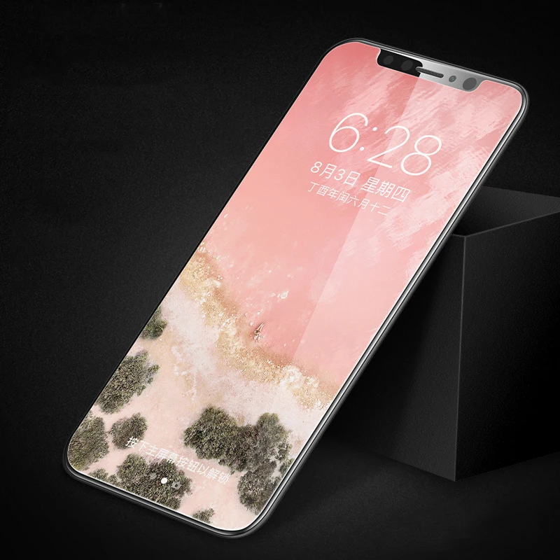 Tomkas 4D Gehärtetem Glas Für iPhone X 8 7 6 6s Screen Protector HD Premium Film Screen Protector F