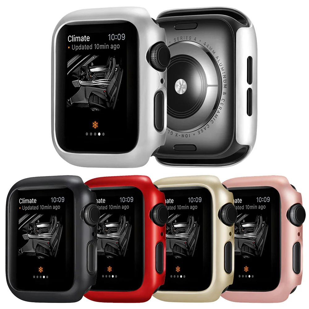 

Lightweight Plastic Bumper for Apple Watch Case Series 5 4 3 2 1 Cover PC Frame for iWatch 40/44/38/42mm Shell Accessories