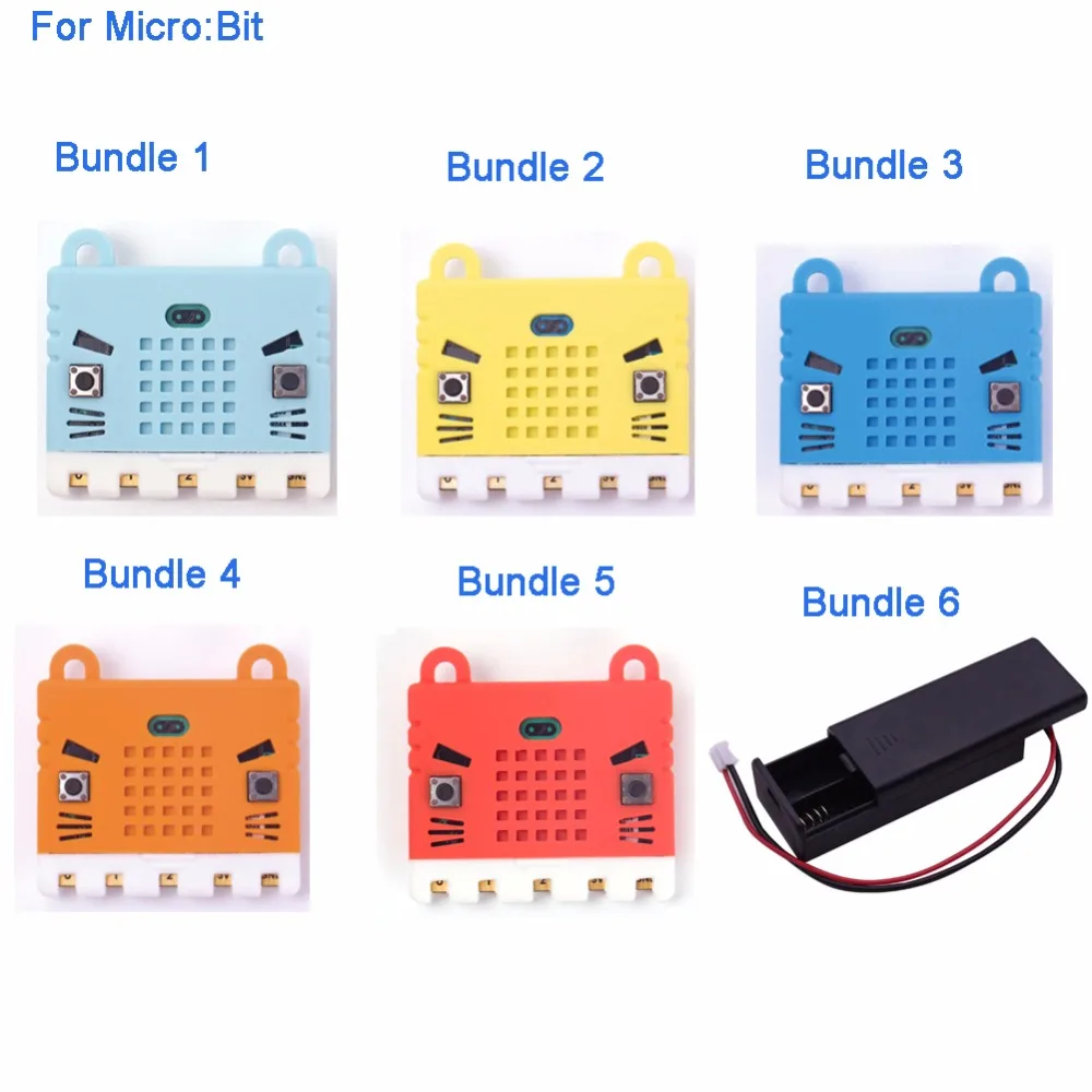 

For micro:bit microbit Silicone Case Protective Shell Cover or Battery Holder Case Cover Shell 3V PH2.0 for 2pcs AAA Batteries