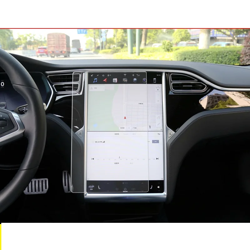 Tesla Model S Model X 중앙 제어 내비게이션 터치 스크린 GPS 화면 보호기 17 인치 보호 필름