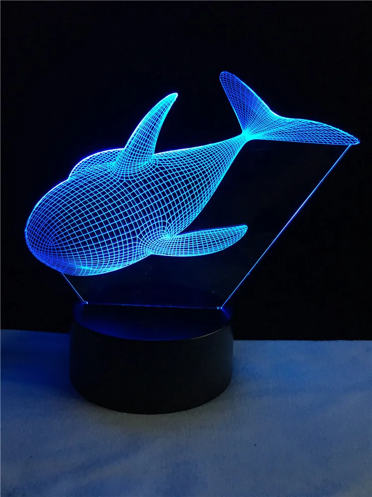

Whale Shape 3D Lamp LED USB Lamp Light Touch RGB Colors Changing Table Night Light Bedside Decoration LED Lamp Fashion Creative