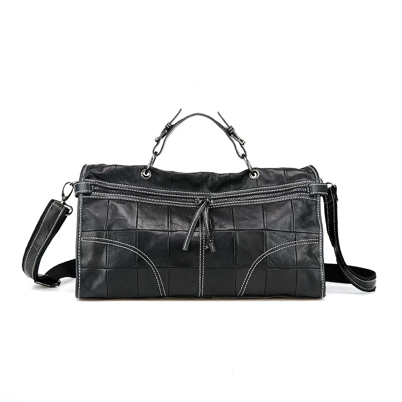 2018 Women Female Classic Women City Metallic Edge Shoulder Bag Vintage Shoulder Bag Female Genuine Leather
