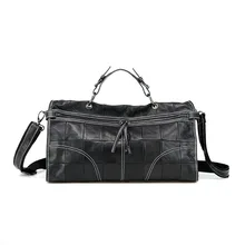 2018 Women Female Classic Women City Metallic Edge Shoulder Bag Vintage Shoulder Bag Female Genuine Leather