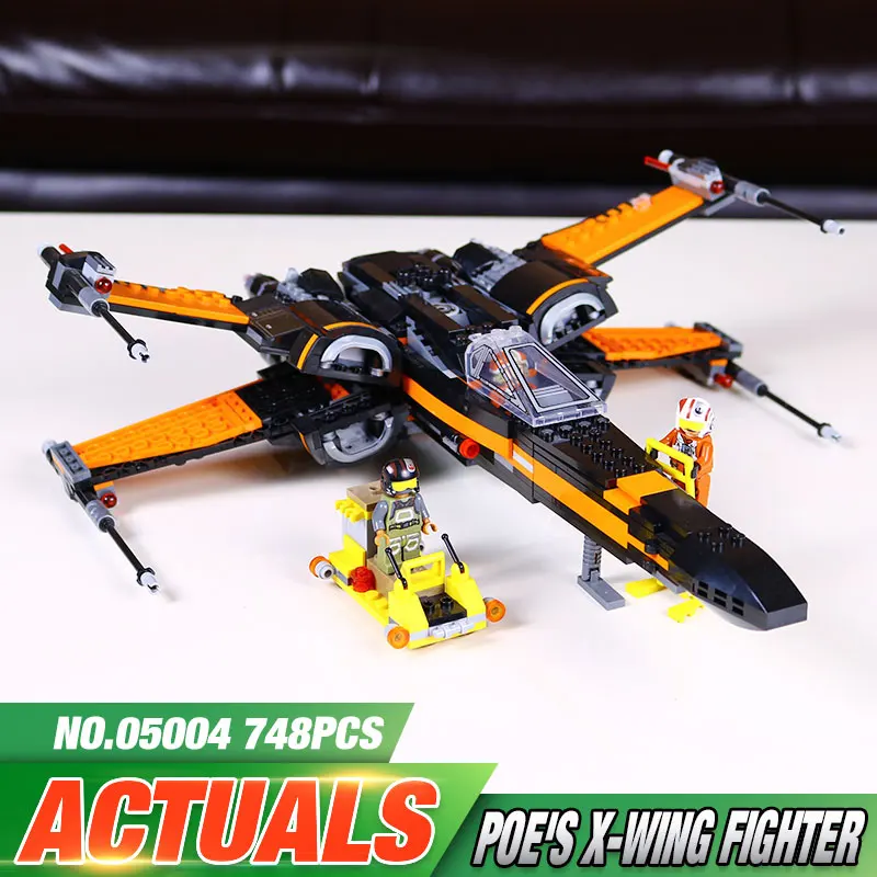 New font b LEPIN b font 05004 Star Wars First Order Poe s X wing Fighter