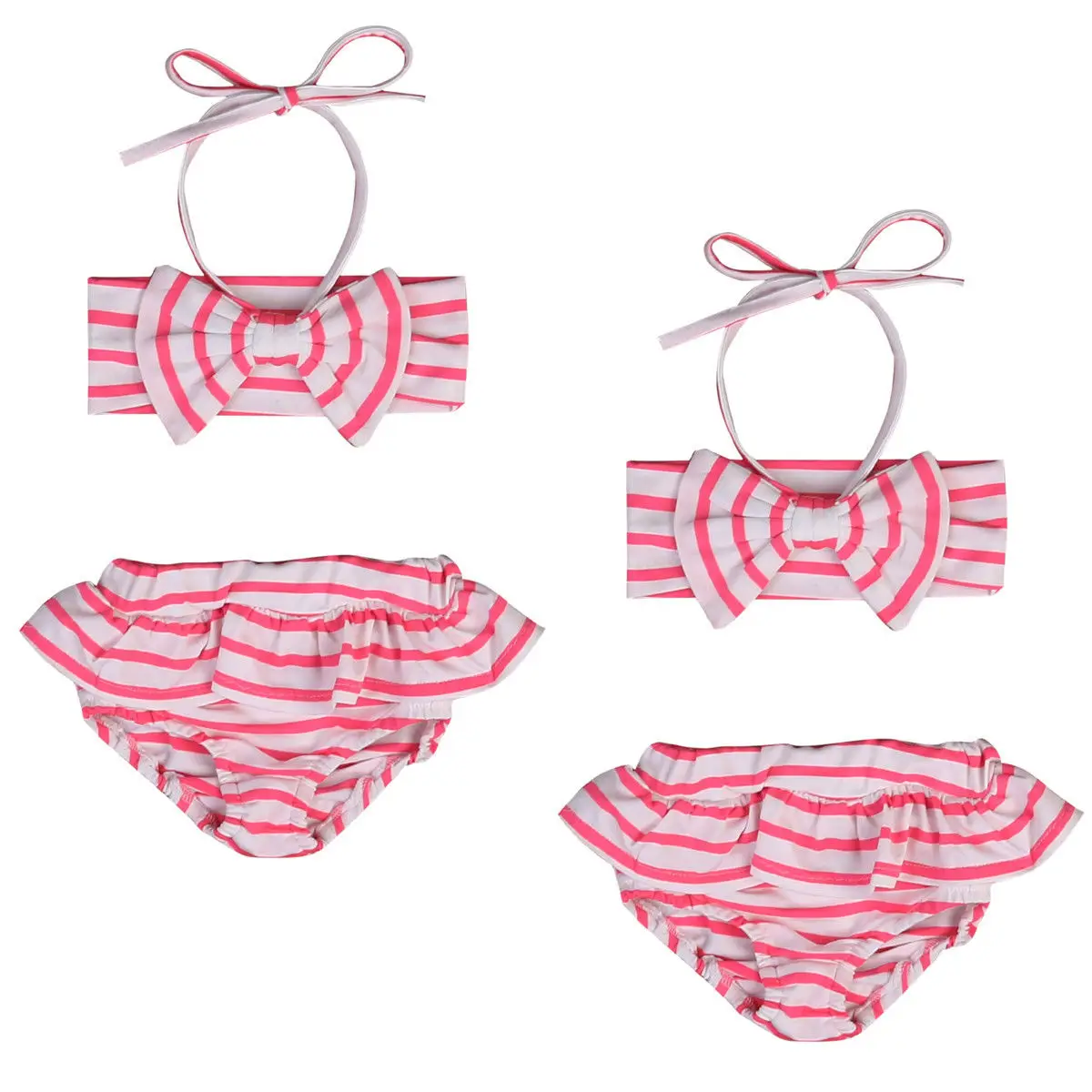 pink striped bikini
