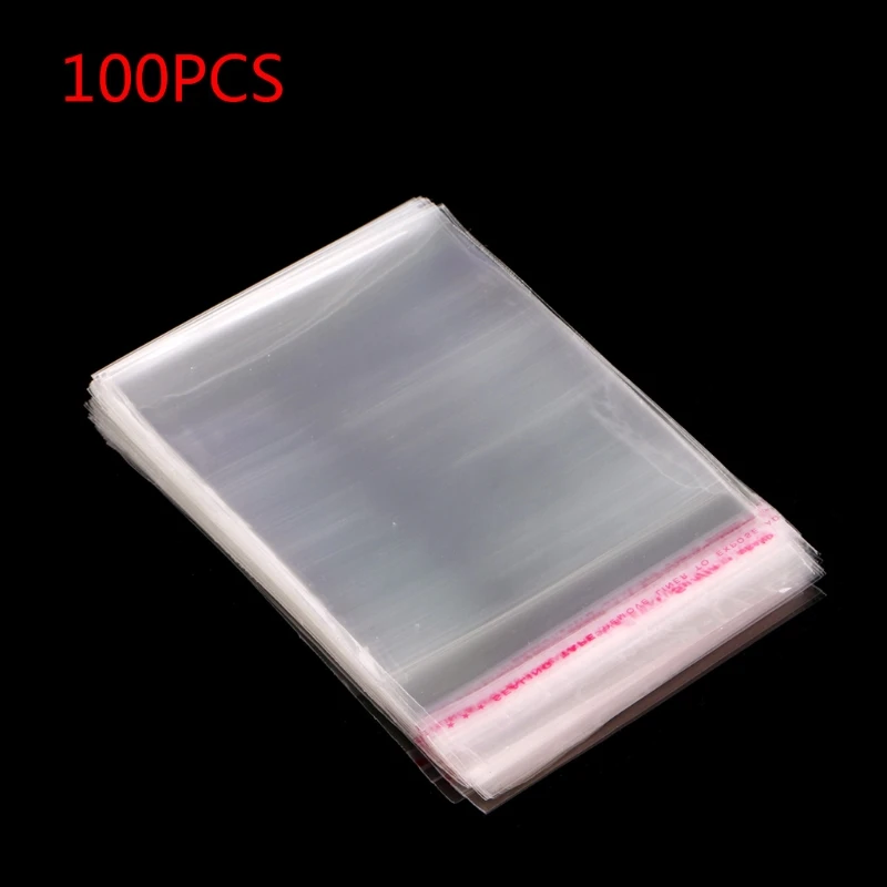 Лот 100 шт. 5 размеров OPP прозрачные уплотнения Pack самоклеющиеся украшения сумок Пластик - Цвет: 14x20cm