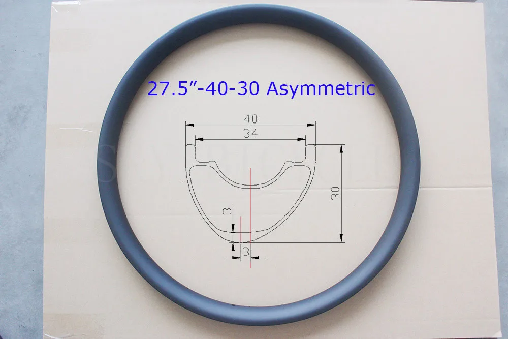27.5er asymmetric carbon rim