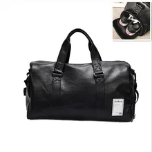 Women Men Leather Travel Duffle Bags Waterproof Handbag Sport Gym Bag Large Capacity Outdoor Fitness Shoulder Bag sac de sport