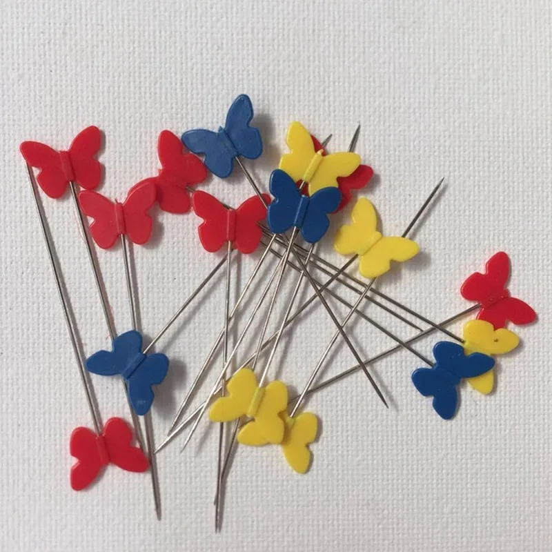 100Pcs /Pack Butterfly Pin Patchwork Pins Sewing Pin With Box DIY
