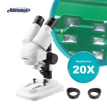 AOMEKIE 20X бинокулярный стерео микроскоп Топ светодиодный светильник PCB припой телефон ремонт инструмент широкое поле окуляры с наглазниками
