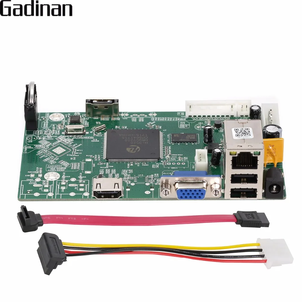 

GADINAN 1080P 4CH Security Network Recorder Board 4CH 1080P /8CH 960P ONVIF Email Alert Motion Detection Mini NVR Board