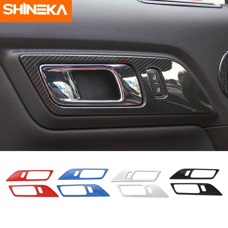 

SHINEKA 3 Colors Door Handle Frame Trims for Ford Mustang 2015+