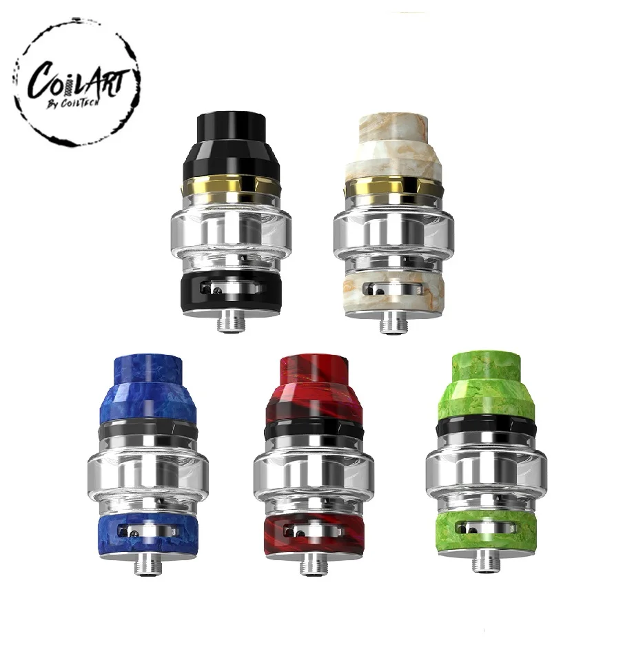 100% Оригинальные CoilART LUX Mesh Tank 5,5 мл Ёмкость с дополнительной 5,5 мл пузырь трубки и 0.15ohm сетки M1 и M4 катушки электронной сигареты Вдыхание пара