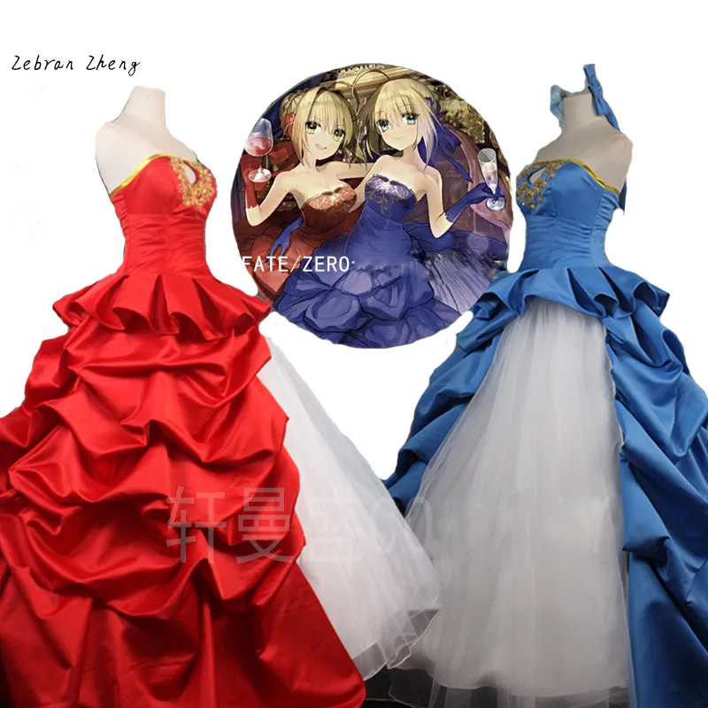 Костюм для косплея Fate Zero TYPE MOON черный костюм с красным саблем женский костюмированной вечевечерние НКИ на