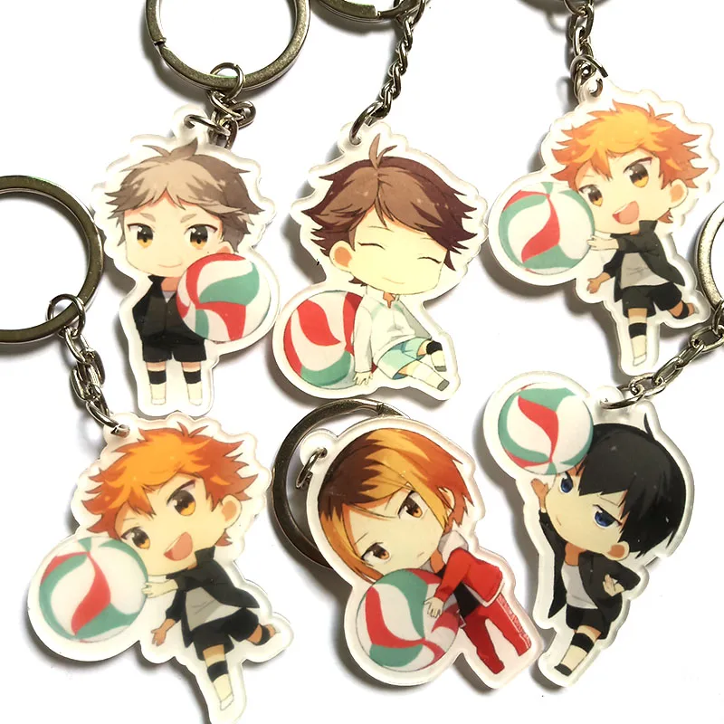 1 шт. аниме Haikyu Nekoma старшеклассница волейбол Kozume Kenma Kiyoko кулон брелок для ключей Portachiavi kulcstarto