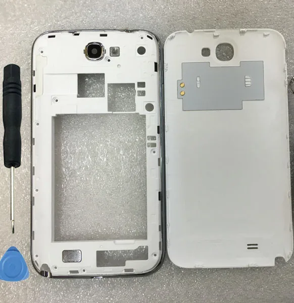 

Middle Frame Bezel + Battery Cover Back Rear Door For Samsung Galaxy Note 2 II N7100 N7105 I317 Case Housing Replacement Parts