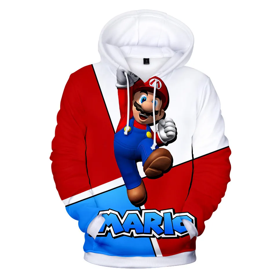  Print Hoodies Kawaii 3D Tracksuit Sweatshirts Mario Hot Sale Long Sleeve Women Clothes 2018 Kpop To