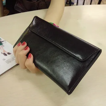 

Women Men Long Wallet Genuine Leather Female Travel Purse Cowhide High Quality Clutch Money Bag Coin Credit Card Holder