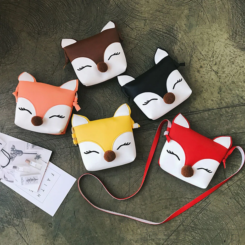 

*mini bag small bags for Children Baby Girls Boys Fox Shoulder Bag Handbags Mini Crossbody Bag Packet schoudertas dames 2.595