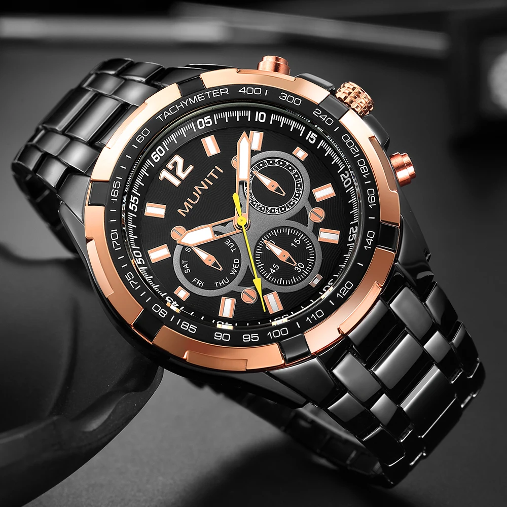 Top Brand Luxury Stainless Steel Watch Men Business Casual Quartz