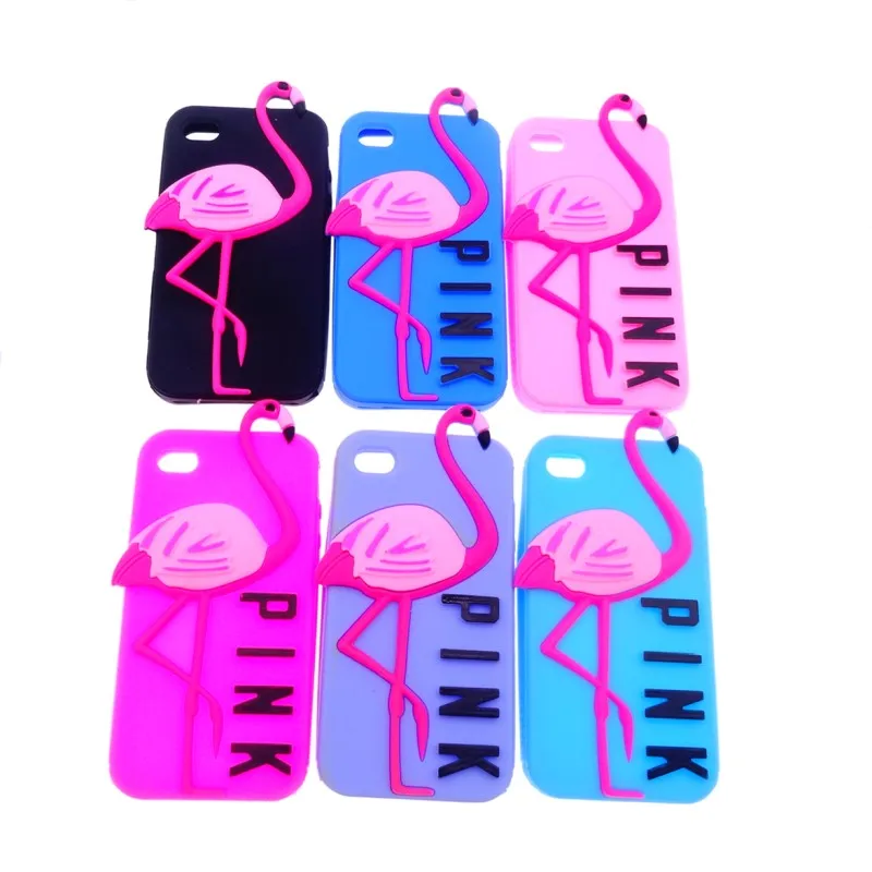 

Hot Selling 3d Cute Cartoon Fashion Victoria's PINK Brand Soft Rubber Silicone Cover for iphone 4S for iphone 5S for iphone 6S