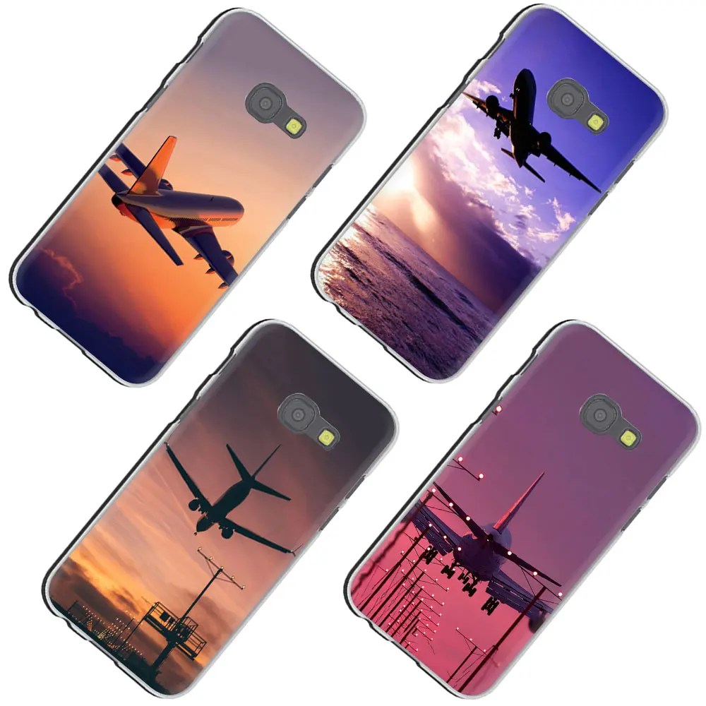 Жесткий чехол для телефона Aircraft Airplane Fly Travel 2015 2016 Galaxy J7 J6 J5 J3 J2 J1 полузавернутый