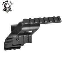 Universal Tactical AEG Pistola de Plástico Base de Polímero Quad Rail Picatinny Vista 17 iluminação Laser Scope Mount Para Glock 5.56 1911
