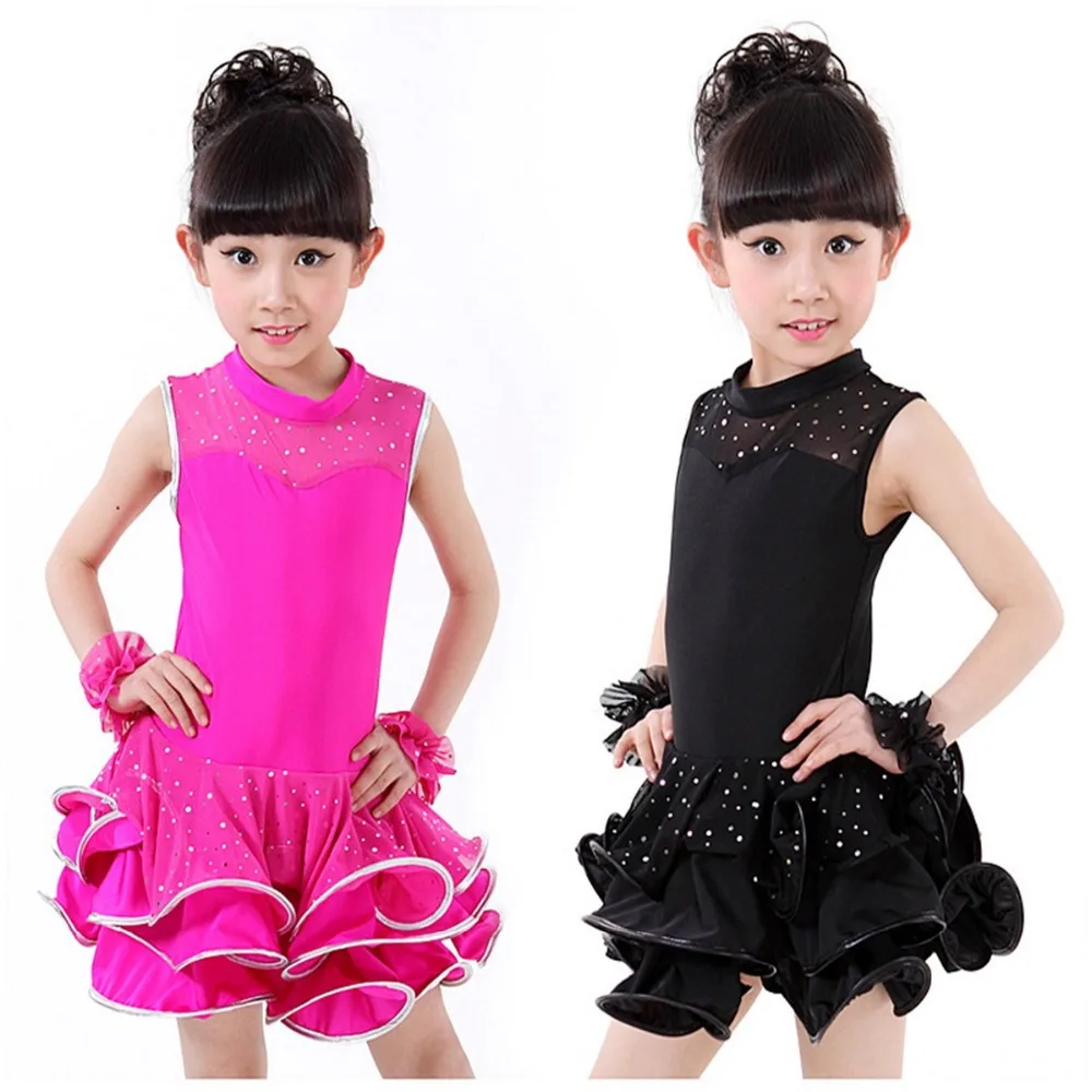 

Summer Fashion Girls Kids Children Performance Stage Sleeveless Dancewear Ballroom Latin Salsa Dance Dresses Dress Vestido S3011