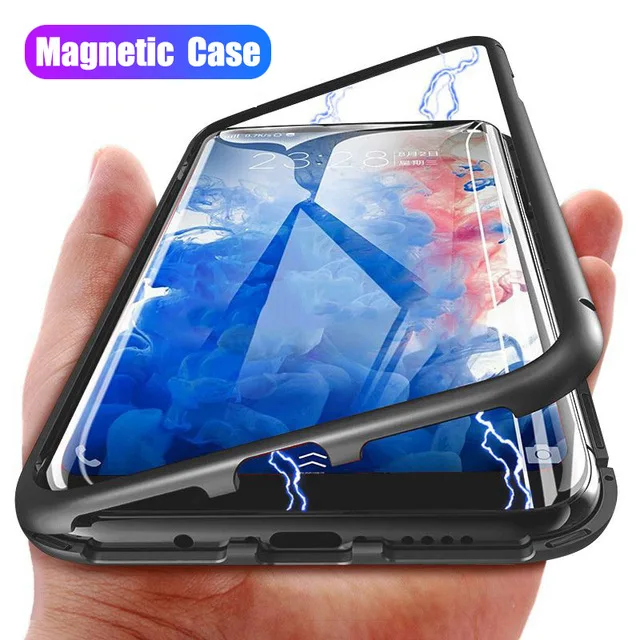 Magnetic Case For Xiaomi Redmi Note 7 6 5 Pro Clear Glass Cover Frame Coque Funda Mi 8 Lite 9 SE Phone |