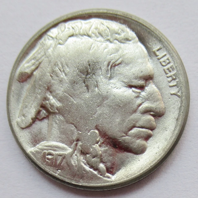 Buffalo Nickel Five Cents 1917 S D P Usa Coins Copy Buffalo Nickel Five Cents 1917 S D P Usa Coins Copy