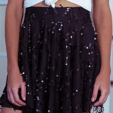 Эротичная миниюбка с блестками, высокая талия, короткие юбки с бахромой, Женская мода, телесная сетчатая юбка в складку, женская элегантная черная юбка